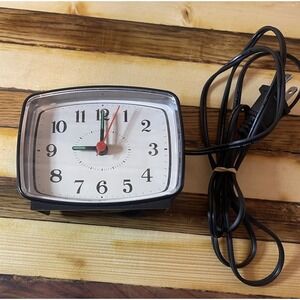 Retro Look Electric Alarm Clock Analog Mid-Century Modern By IEL